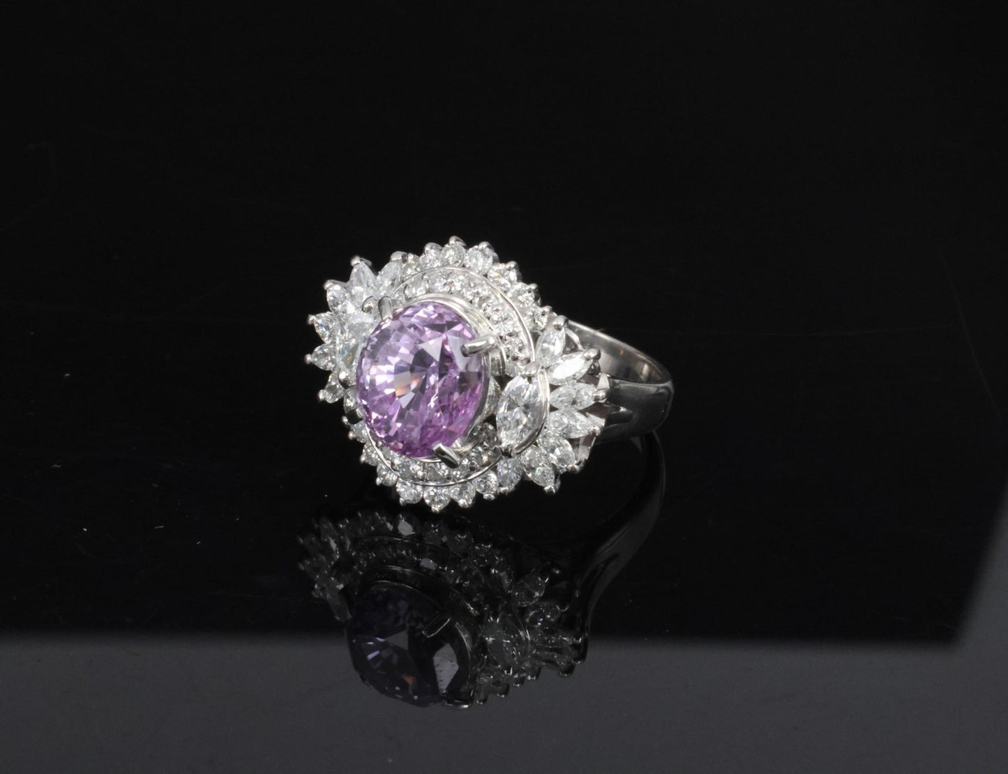 5.26ct Oval Sapphire & 1.43ct Diamond Cocktail Ring — GIA Certified, Platinum