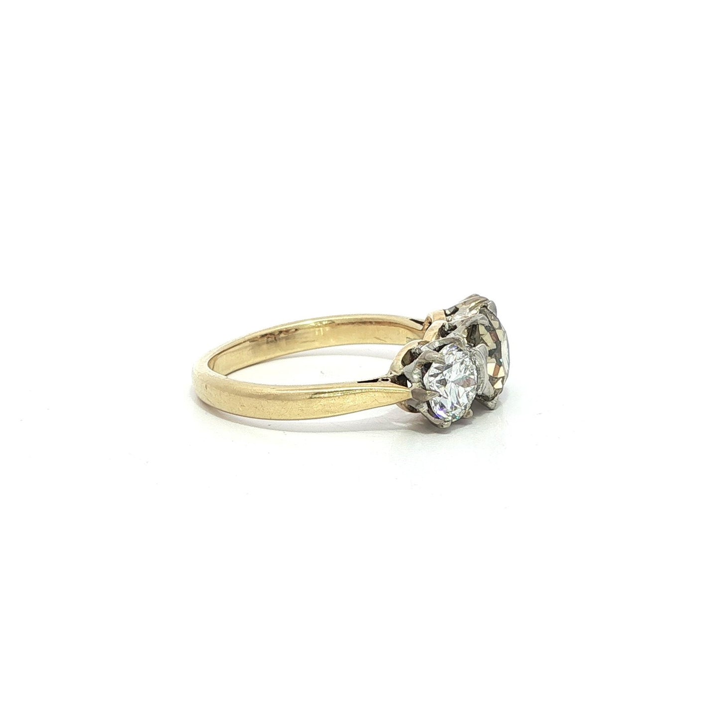 1.08ct Old Mine Cut Diamond Engagement Ring — GIA Certified, Platinum