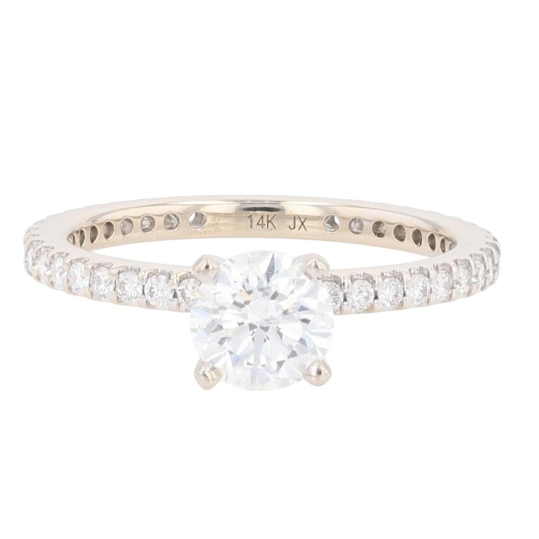 1.02ct Round Brilliant Diamond Solitaire Ring — GIA Certified, 14k White Gold