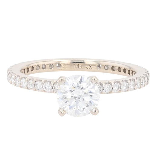 1.02ct Round Brilliant Diamond Solitaire Ring — GIA Certified, 14k White Gold