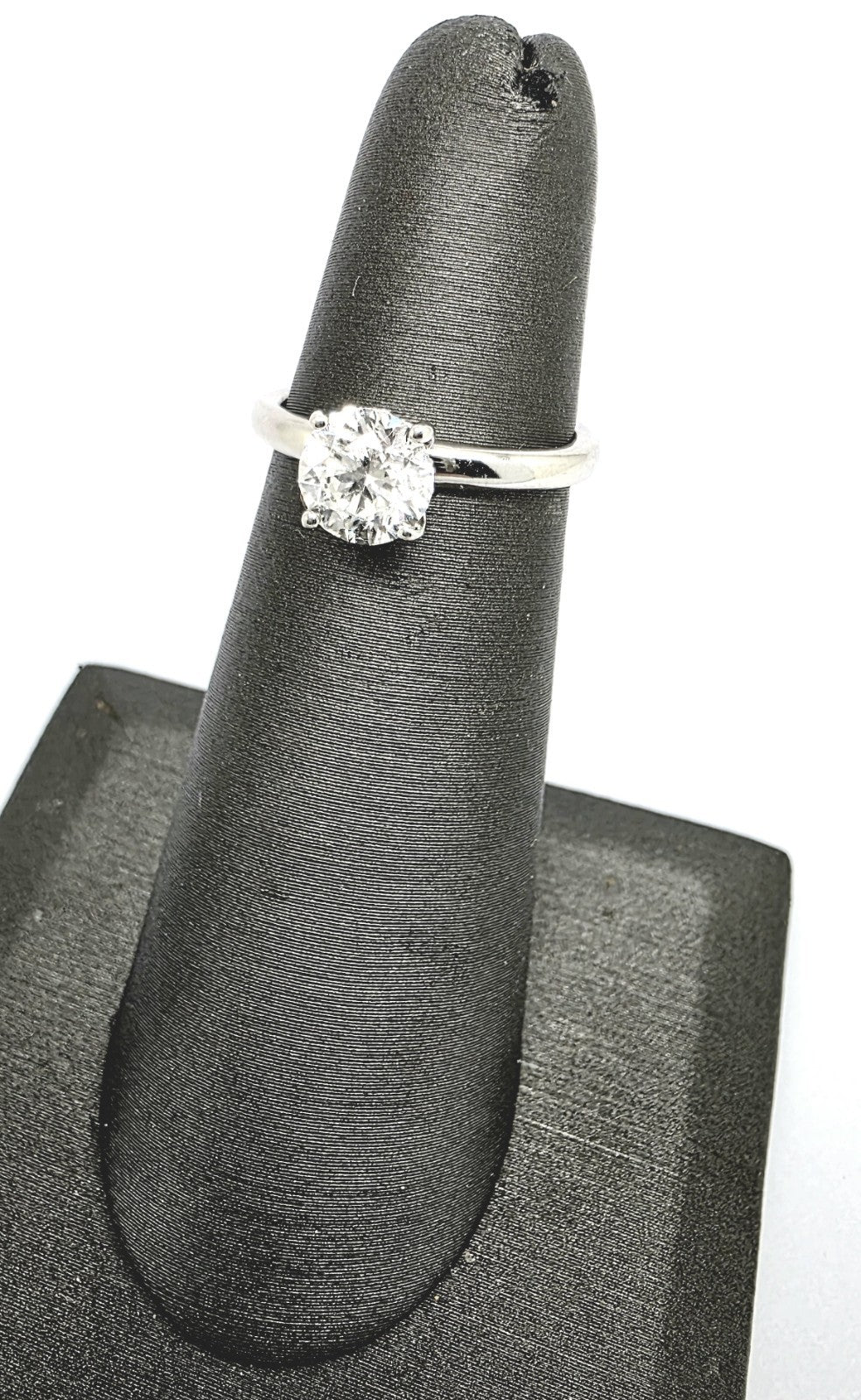 1.00ct Round Brilliant Diamond Solitaire Ring — GIA Certified, 14k White Gold