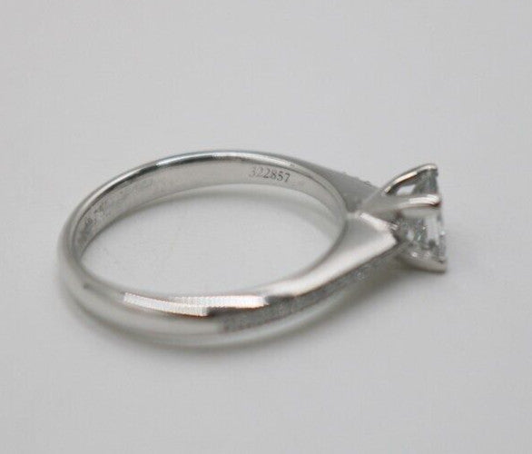 0.50ct Princess Diamond Solitaire Engagement Ring — GIA Certified, 18k White Gold