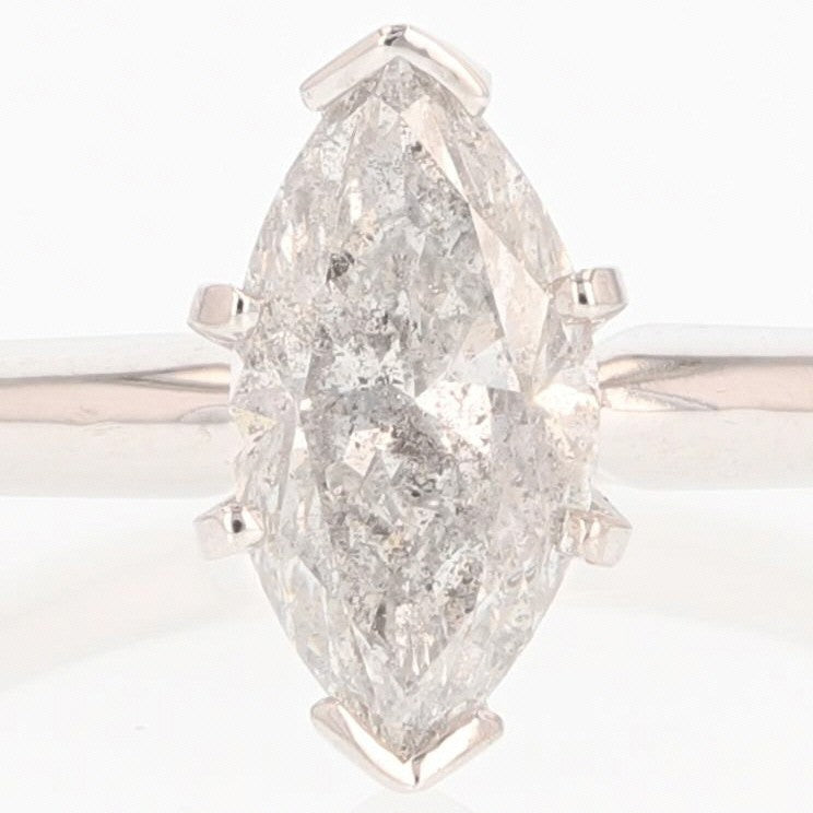 2.02ct Marquise Diamond Solitaire Ring — GIA Certified, 14k White Gold
