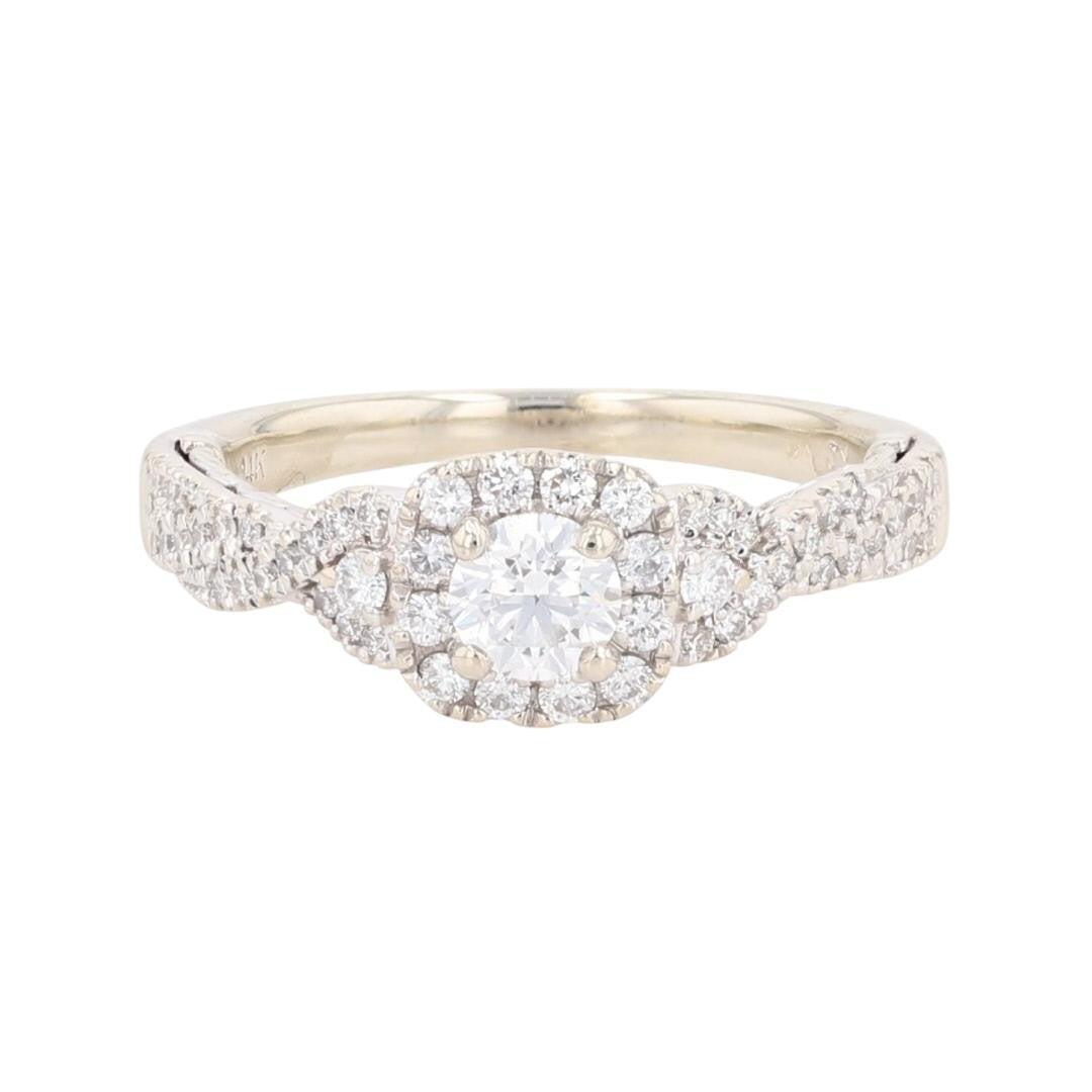 0.83ct Round Brilliant Diamond Art Deco Ring — GIA Certified, Platinum