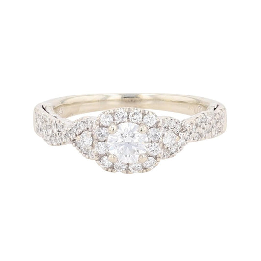 0.83ct Round Brilliant Diamond Art Deco Ring — GIA Certified, Platinum