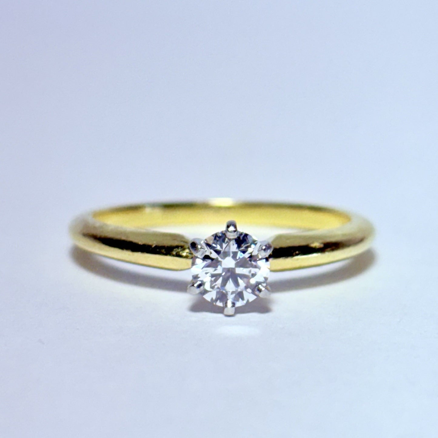 0.45ct Round Brilliant Diamond Solitaire Ring — GIA Certified, 18k Yellow Gold