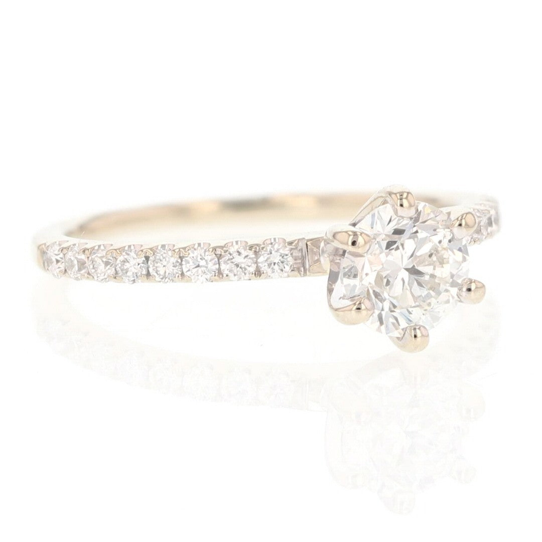 0.73ct Round Brilliant Diamond Solitaire Engagement Ring — GIA Certified, 14k White Gold