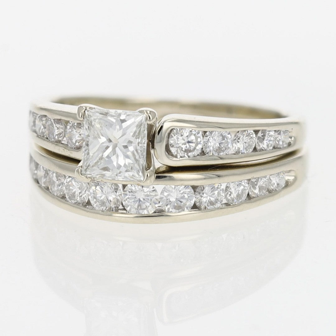 1.64ct Princess Cut Diamond Engagement Ring — GIA Certified, 14k Multi-Tone Gold