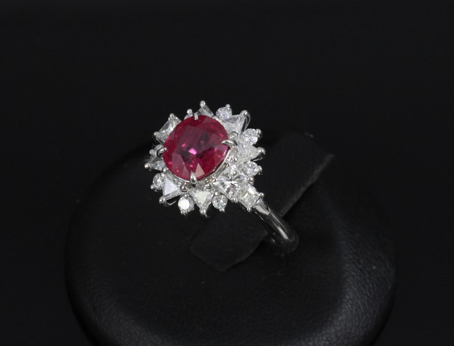 2.36ct Cushion Ruby & 1.02ct Diamond Ring — GIA Certified, Platinum