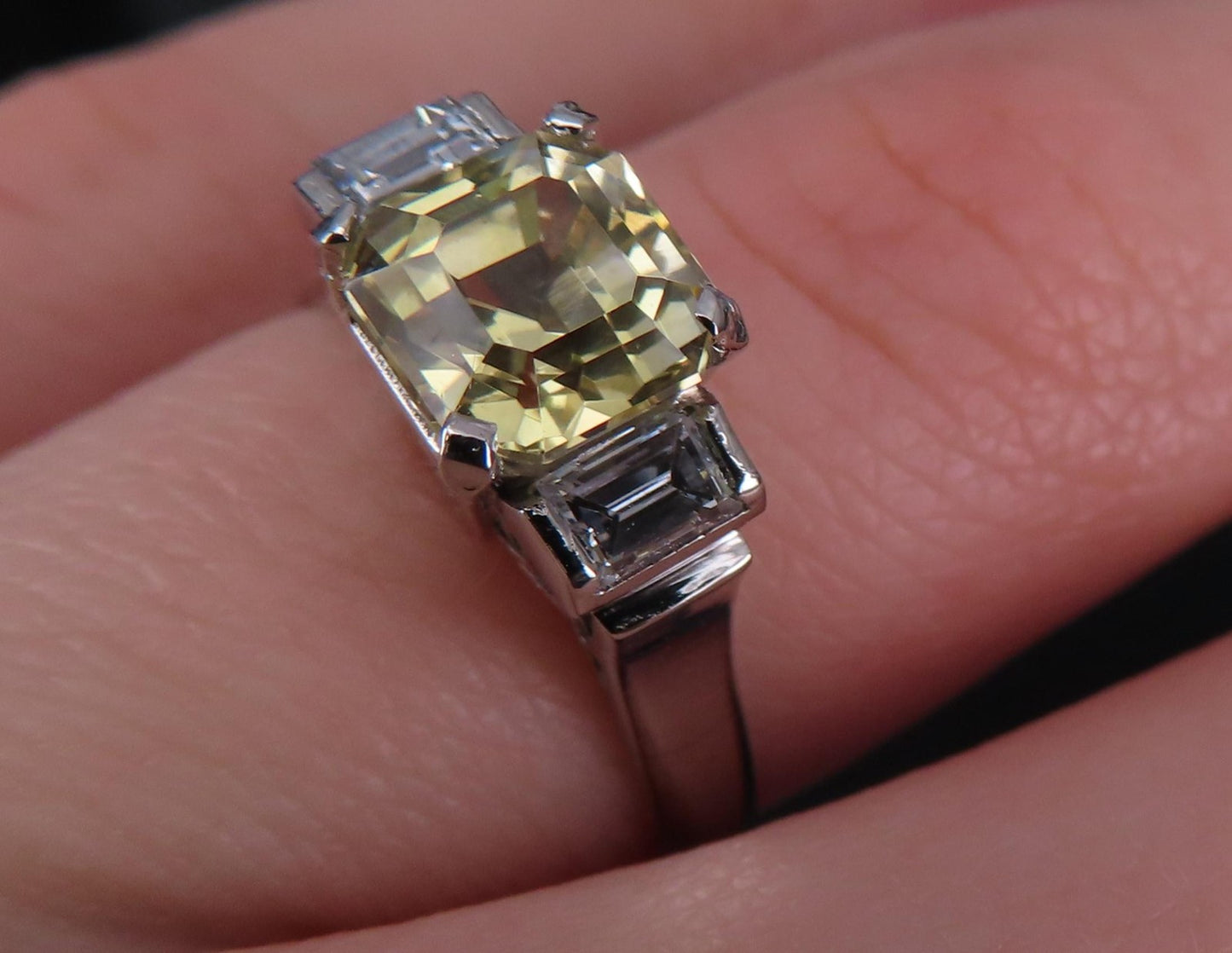 1.87ct Yellow Sapphire & 0.45ct Diamond Ring — GIA Certified, Platinum