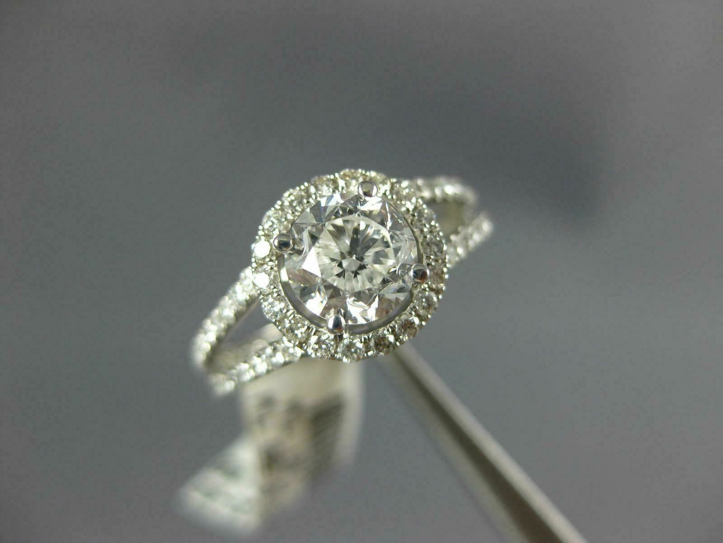 1.81ct Round Brilliant Halo Engagement Ring — GIA Certified, 14k White Gold