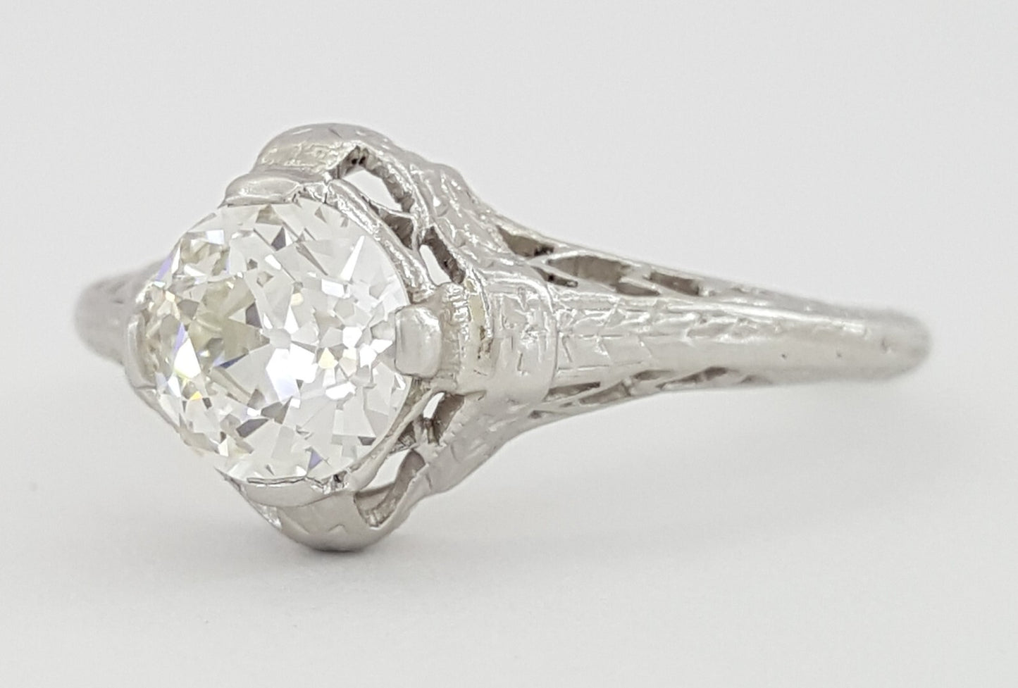 0.88ct Old European Brilliant Diamond Solitaire Ring — GIA Certified, Platinum