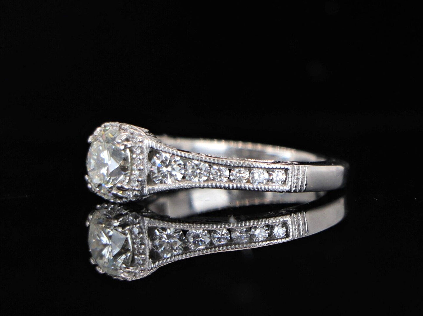 1.05ct Round Brilliant Diamond Engagement Ring — GIA Certified, 18k White Gold