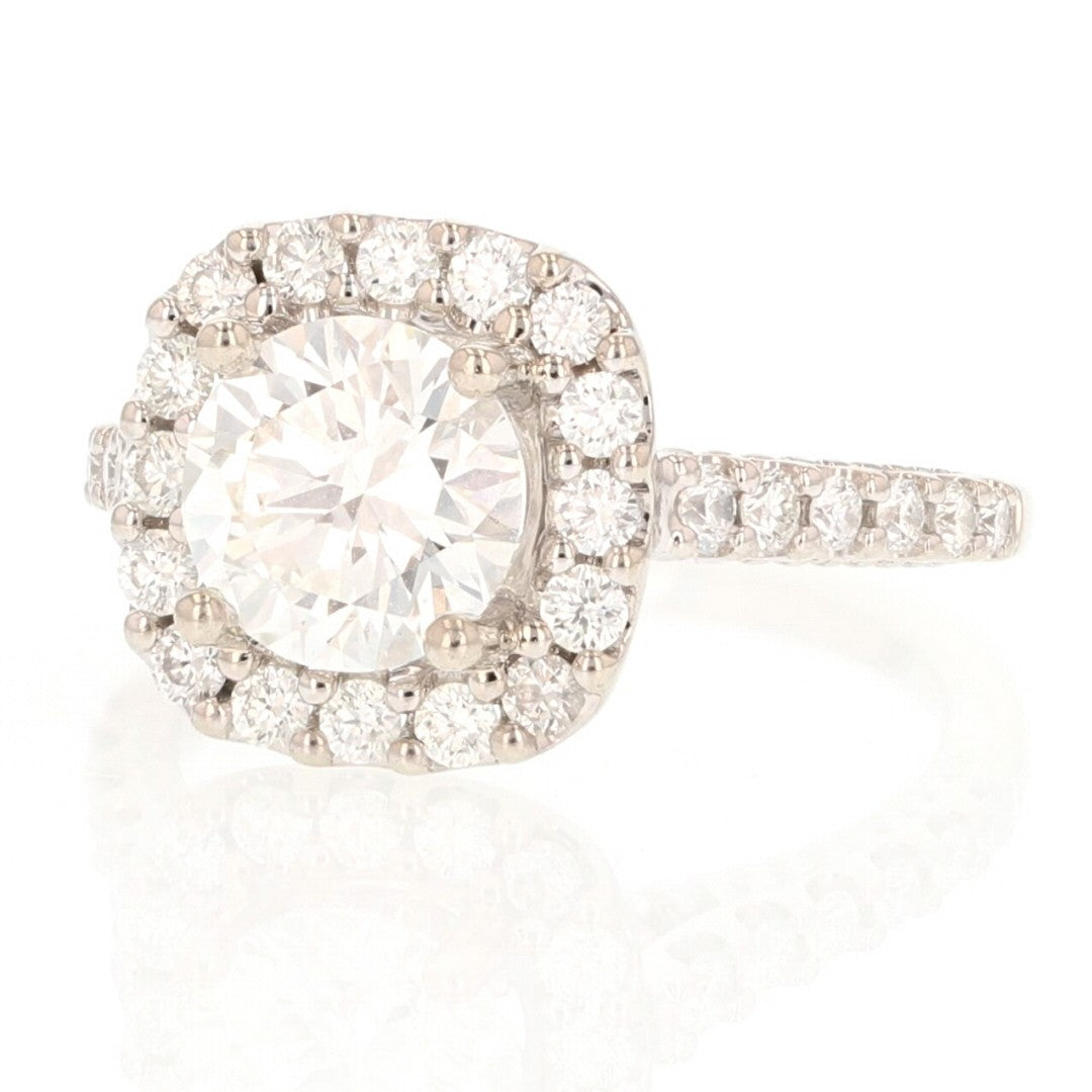 1.69ct Round Brilliant Diamond Engagement Ring — GIA Certified, 18k White Gold