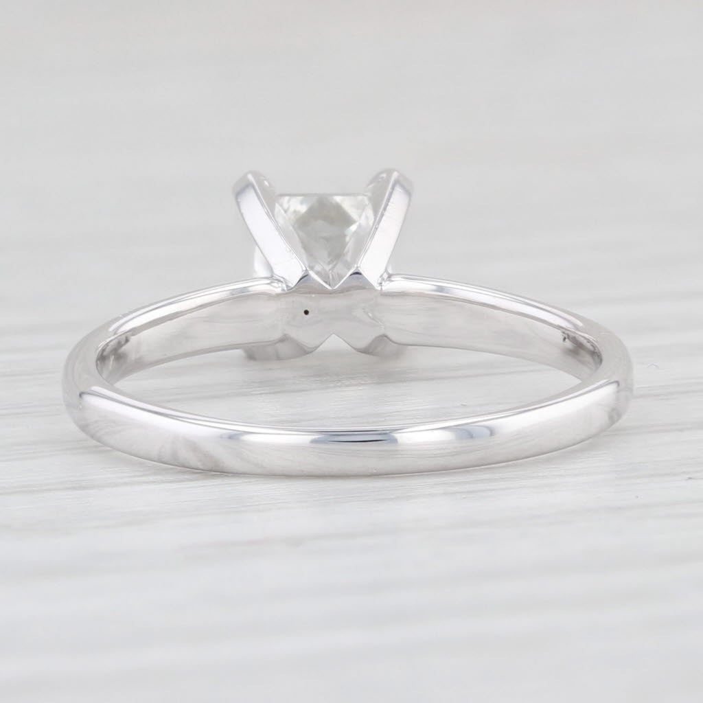 0.70ct Square Modified Brilliant Diamond Solitaire Ring — GIA Certified, 14k White Gold