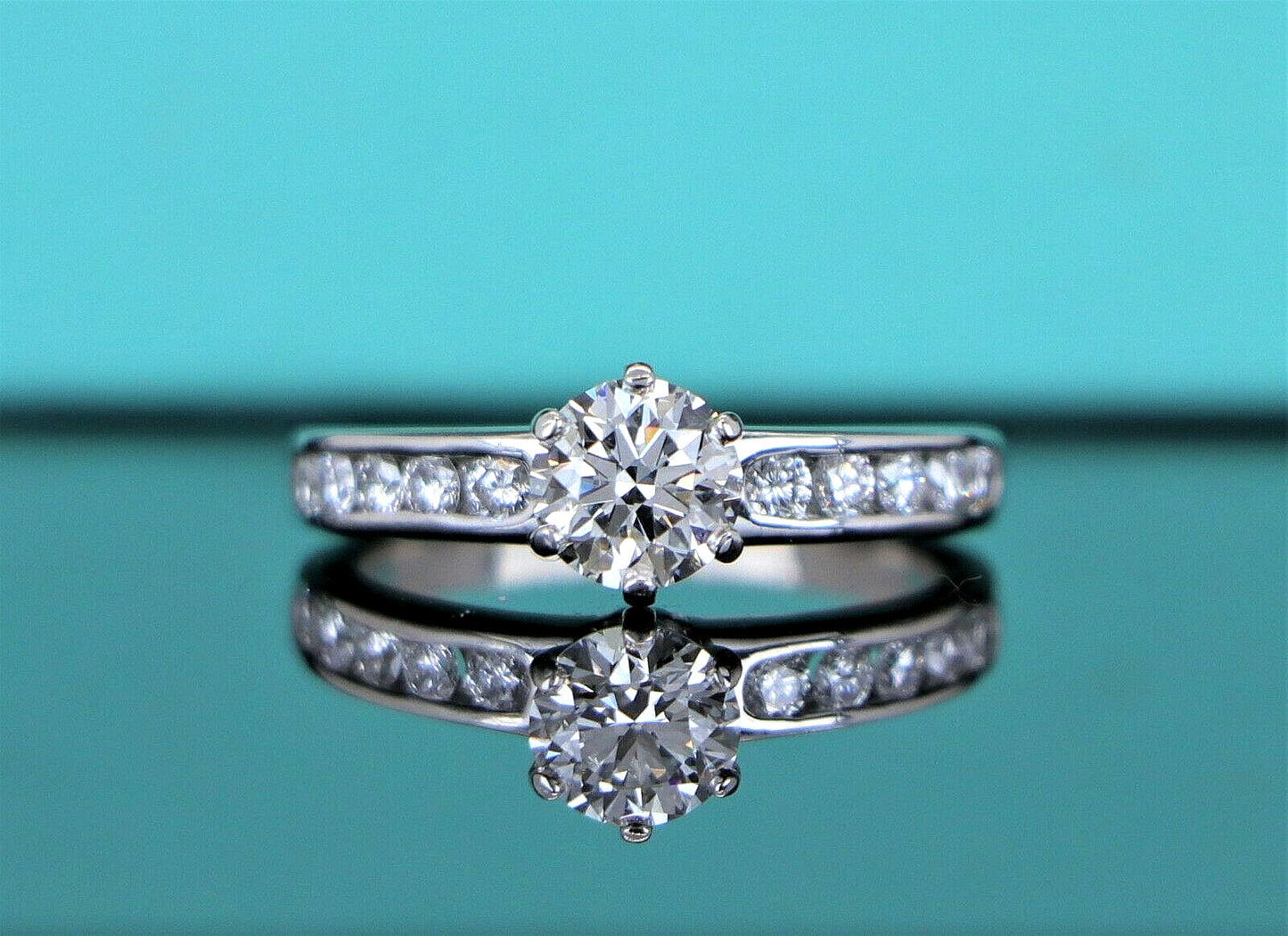 0.79ct Round Brilliant Diamond Channel Set Ring — GIA Certified, Platinum