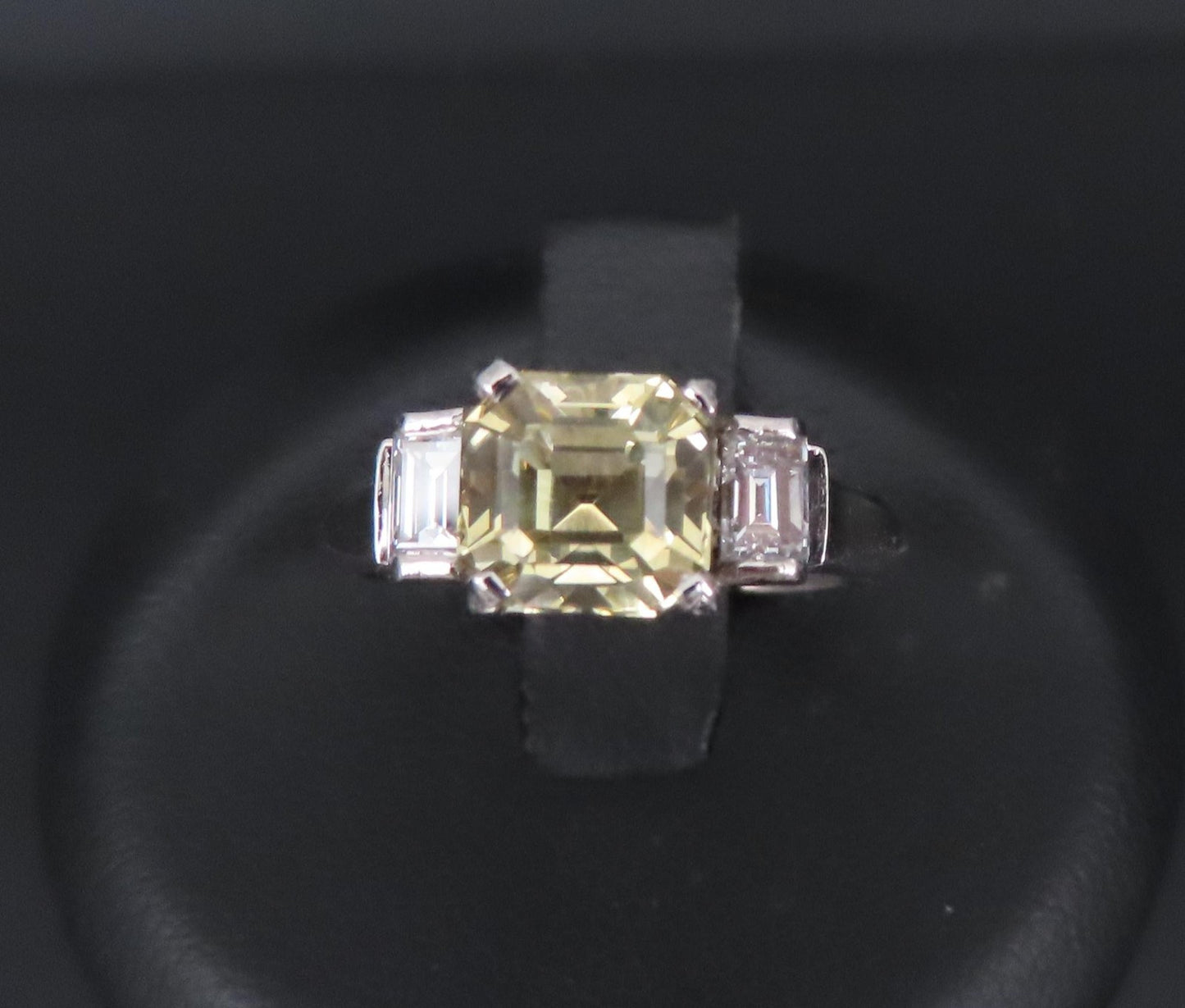 1.87ct Yellow Sapphire & 0.45ct Diamond Ring — GIA Certified, Platinum