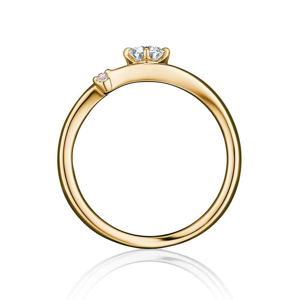 0.60ct Round Brilliant Lab Grown Diamond Ring — GIA Certified, 18k Yellow Gold