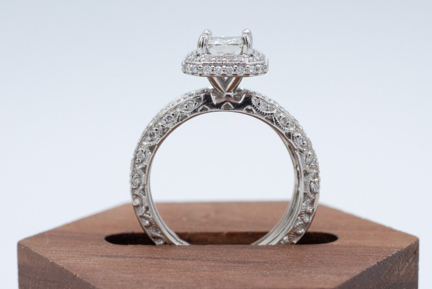 1.30ct Princess Cut Diamond Engagement Ring — GIA Certified, 18k White Gold
