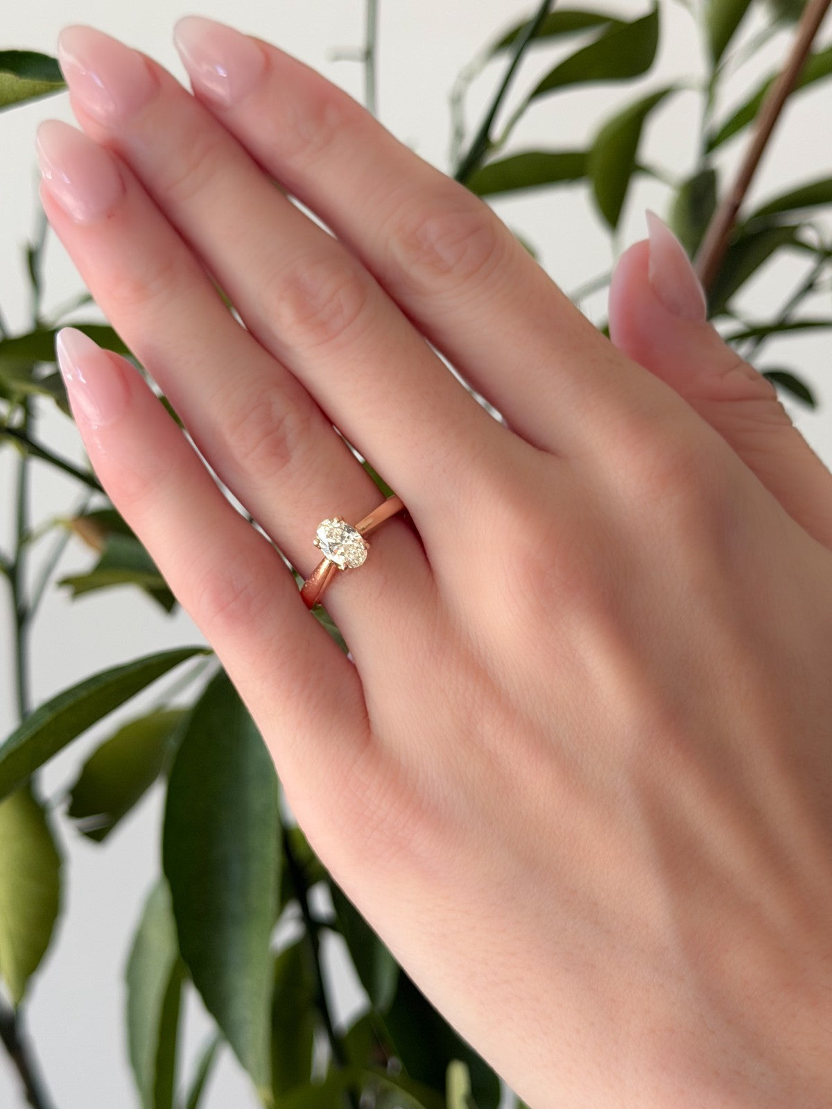 0.70ct Oval Brilliant Diamond Solitaire Ring — GIA Certified, 14k Rose Gold