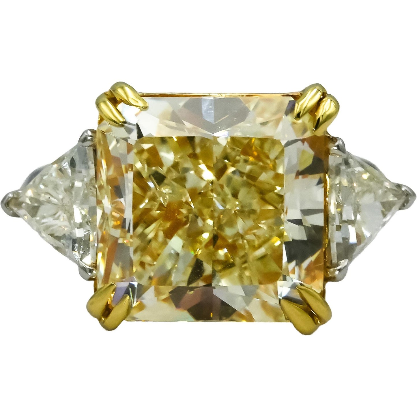 11.51ct Radiant Cut Diamond Statement Ring — GIA Certified, Platinum & 18k Gold