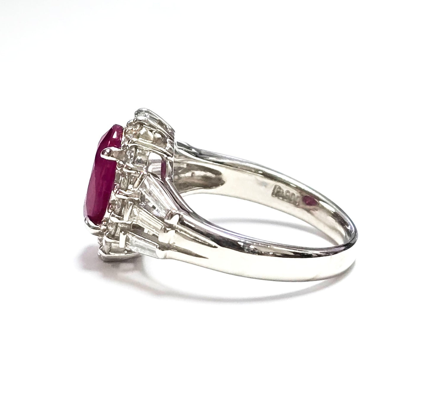 2.01ct Oval Ruby & Diamond Ring — GIA Certified, Platinum