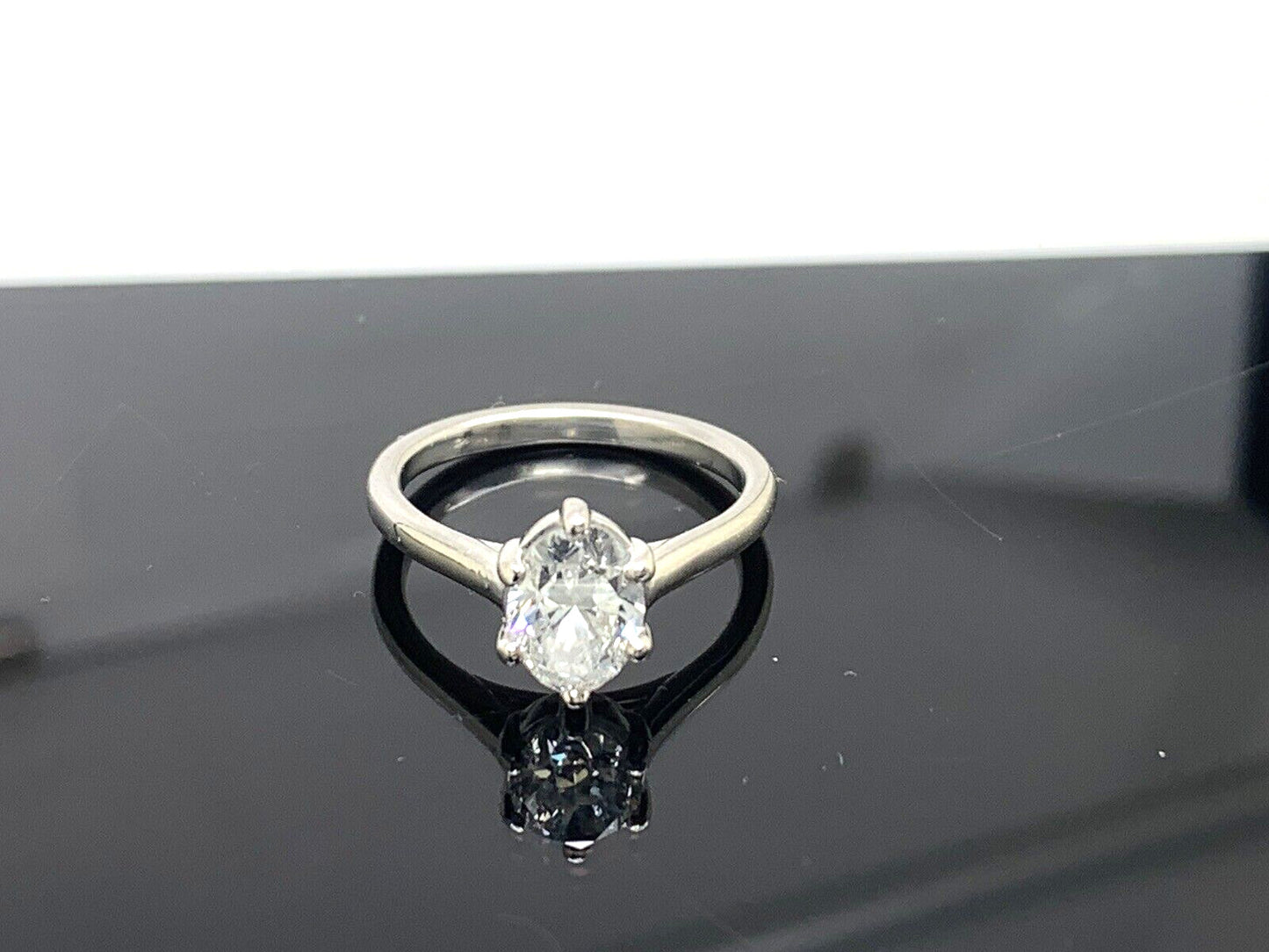 0.96ct Oval Diamond Solitaire Ring — GIA Certified, Platinum