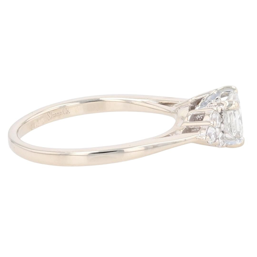 0.81ct Princess Diamond Solitaire with Accent Ring — GIA Certified, 14k Rose Gold