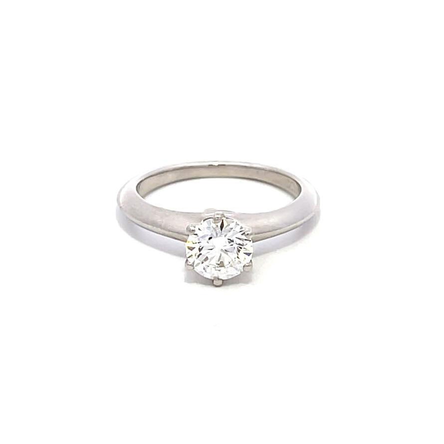 0.85ct Round Brilliant Diamond Solitaire Ring — GIA Certified, Platinum
