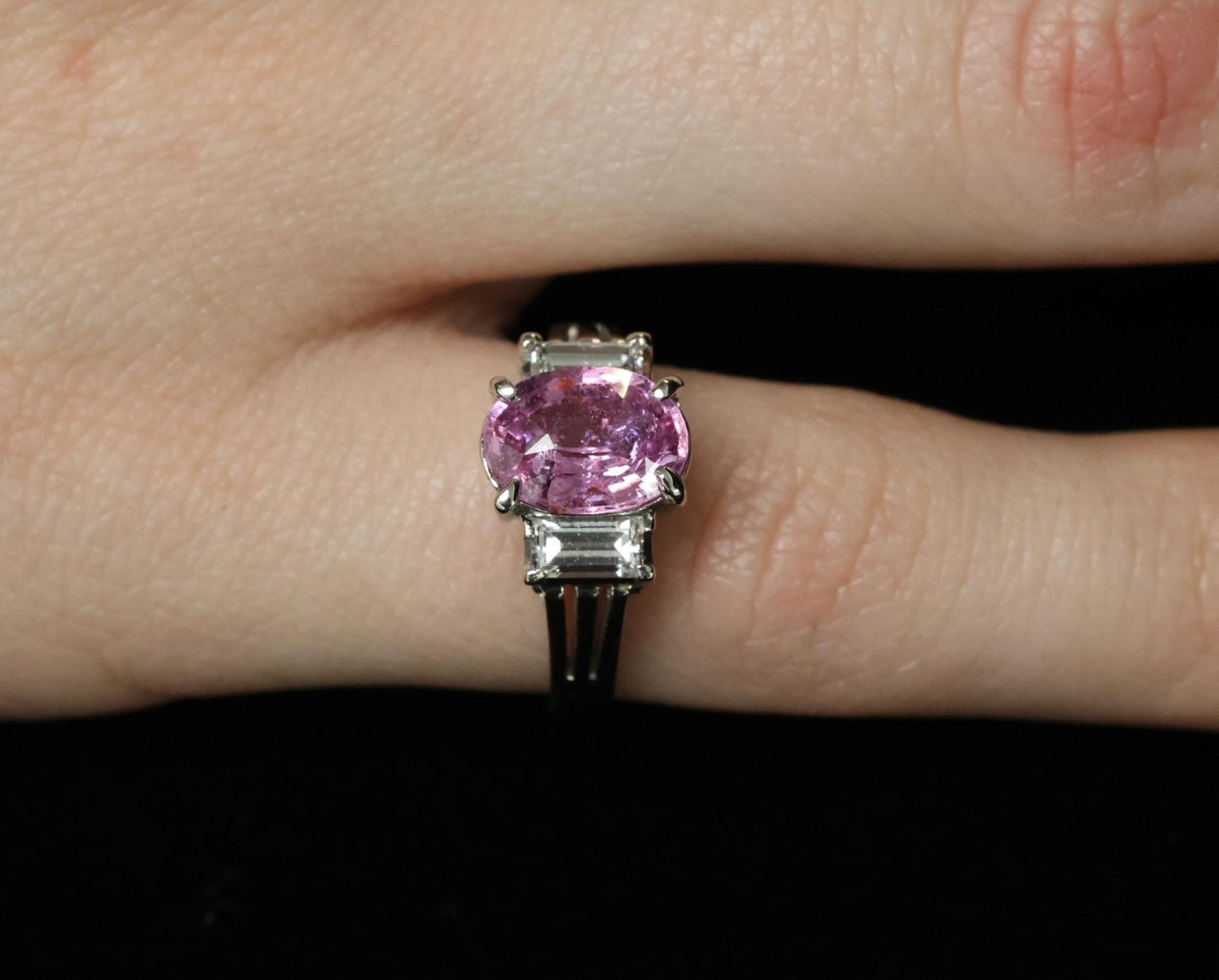 2.10ct Oval Sapphire Diamond Ring — GIA Certified, Platinum
