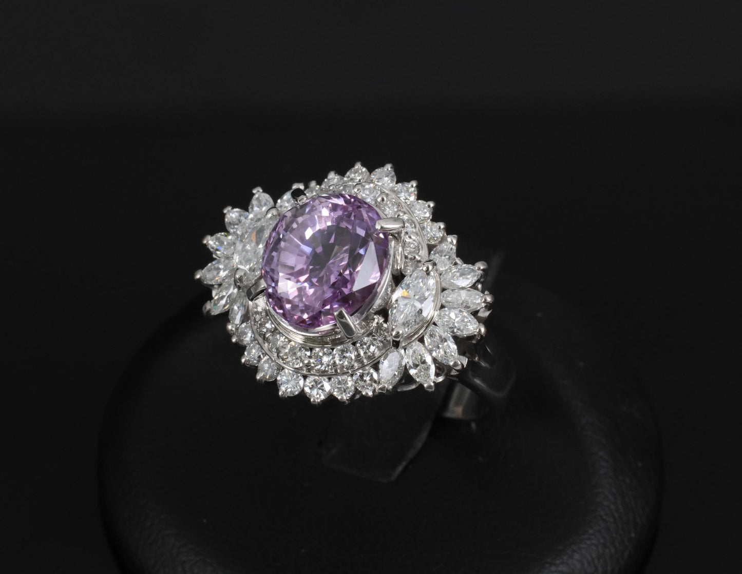 5.26ct Oval Sapphire & 1.43ct Diamond Cocktail Ring — GIA Certified, Platinum