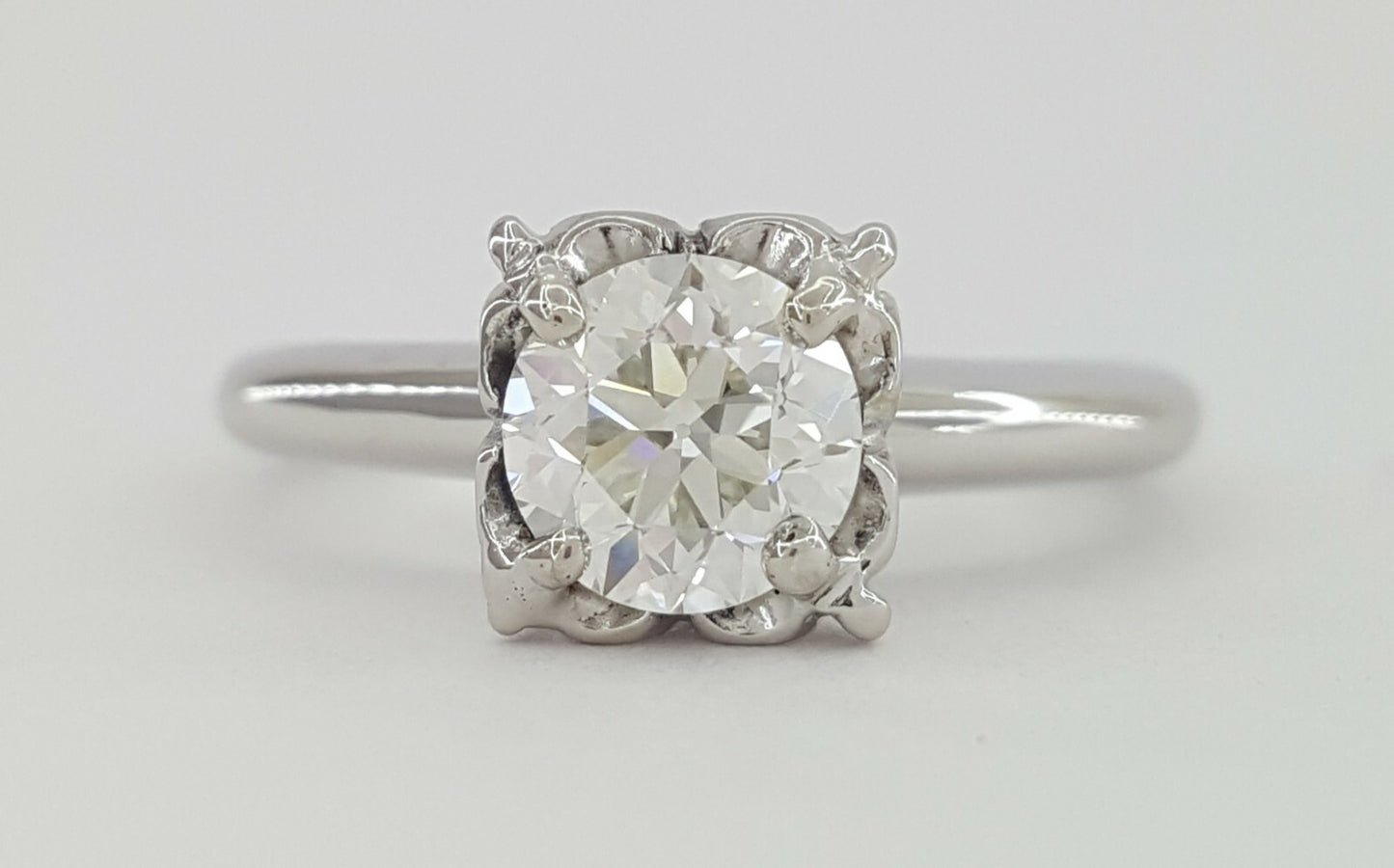 0.75ct Round Brilliant Diamond Solitaire Ring — GIA Certified, 14k White Gold