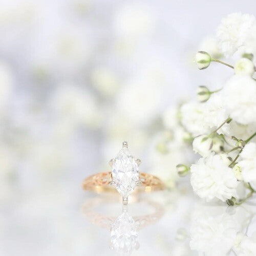 1.20ct Marquise Brilliant Diamond Ring — GIA Certified, 14k Yellow Gold