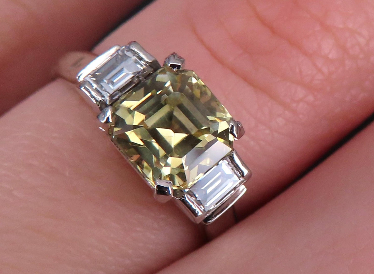1.87ct Yellow Sapphire & 0.45ct Diamond Ring — GIA Certified, Platinum