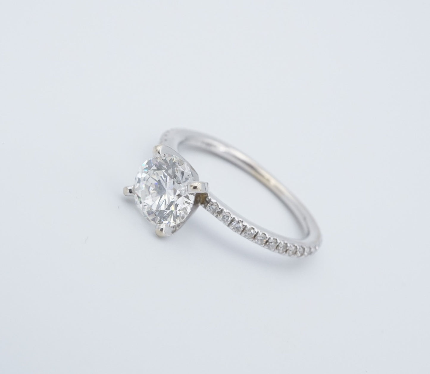 1.26ct Round Brilliant Diamond Solitaire Ring — GIA Certified, 14k White Gold