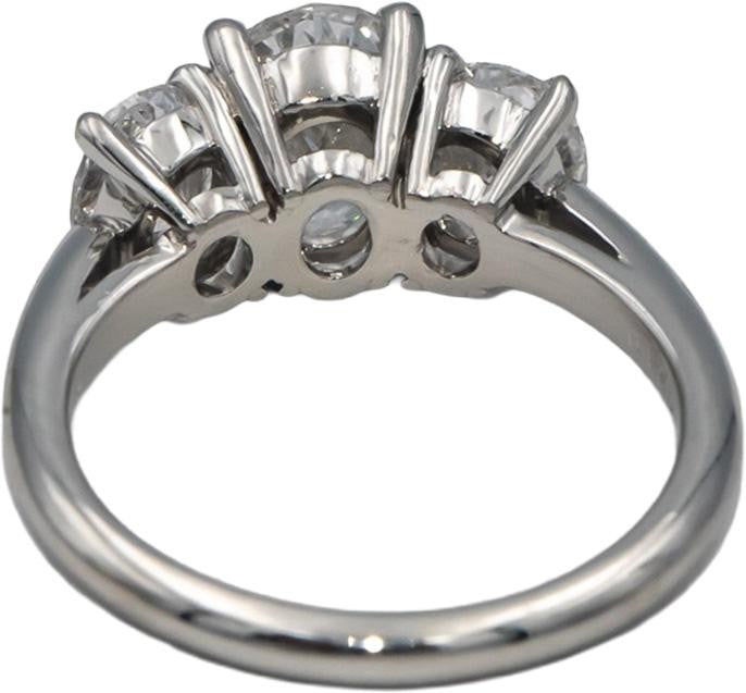 1.19ct Oval Brilliant Diamond Three-Stone Engagement Ring — GIA Certified, Platinum