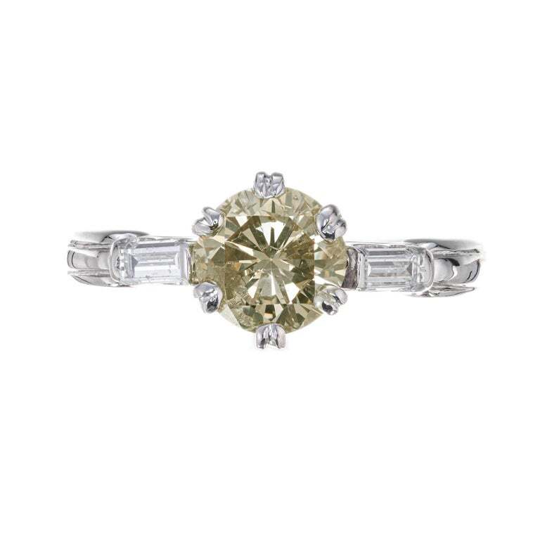 1.25ct Old European Cut Diamond Engagement Ring — GIA Certified, Platinum