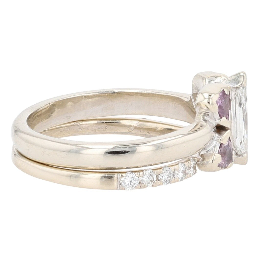 1.7ct Marquise Diamond Wedding Set — GIA Certified, 14k White Gold