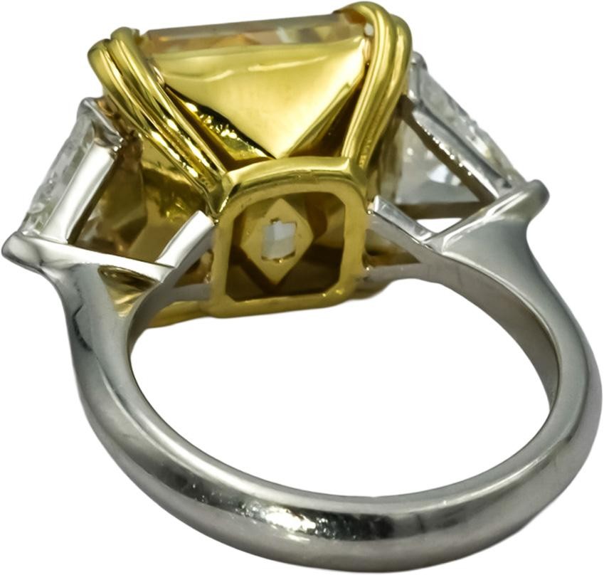 11.51ct Radiant Cut Diamond Statement Ring — GIA Certified, Platinum & 18k Gold
