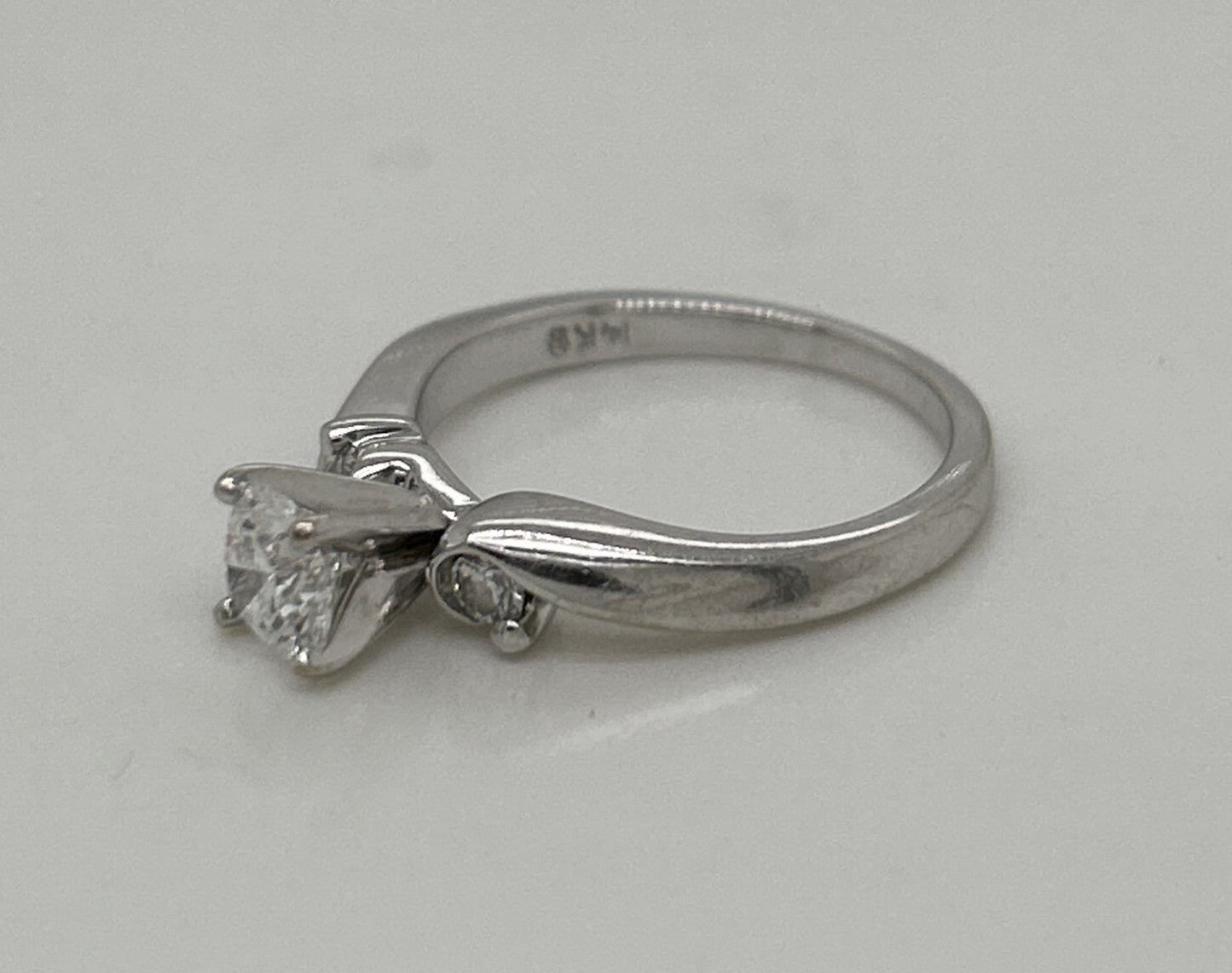 0.51ct Round Brilliant Diamond Wedding Band — GIA Certified, 14k White Gold