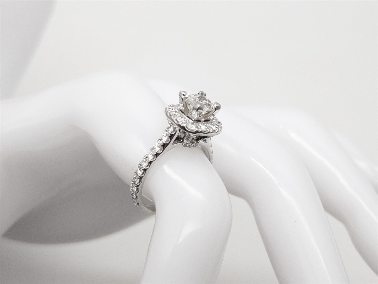 1.43ct Old European Cut Diamond Art Deco Ring — GIA Certified, Platinum with Sapphires