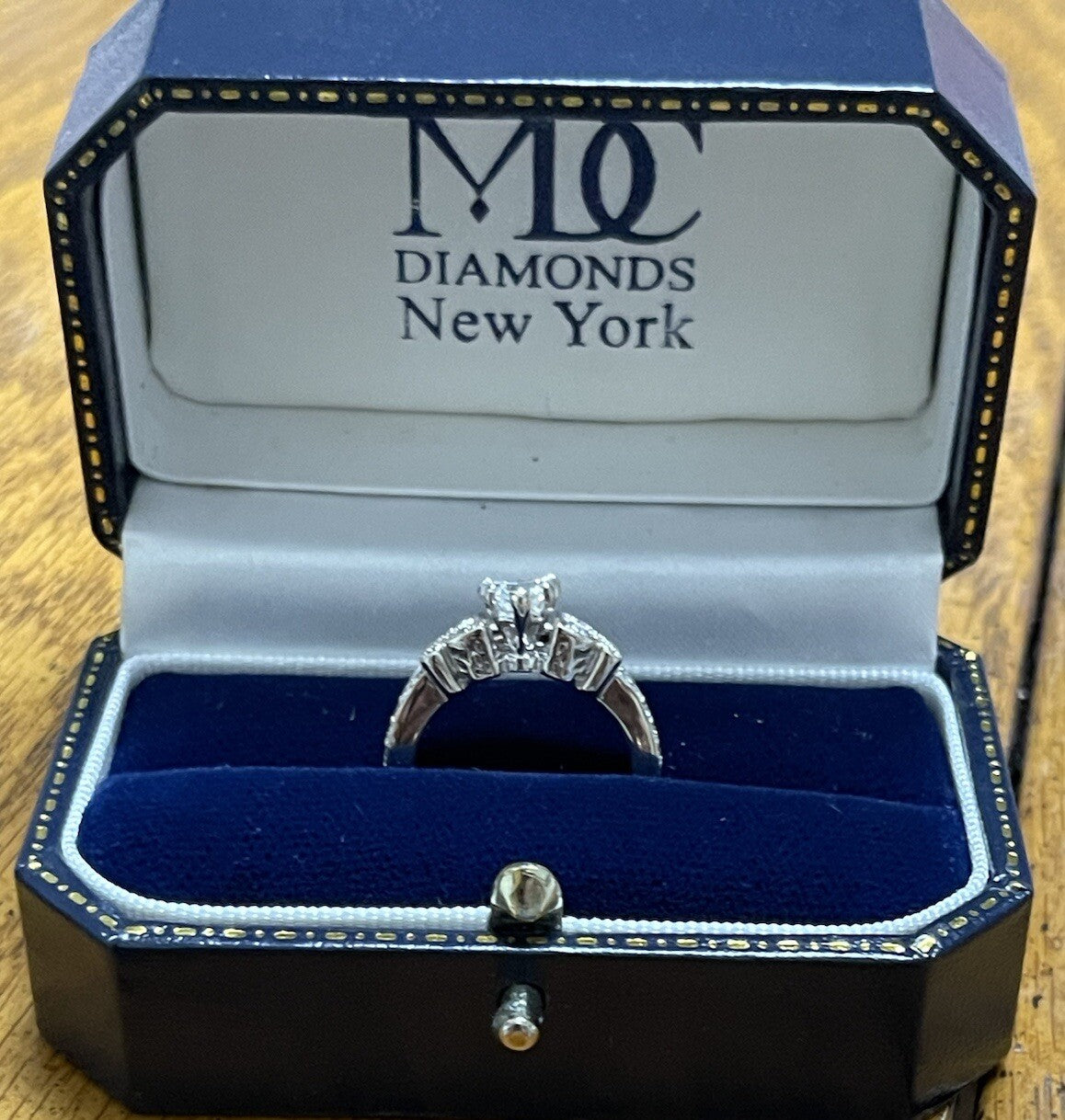 0.50ct Heart Brilliant Diamond Wedding Ring — GIA Certified, 14k White Gold