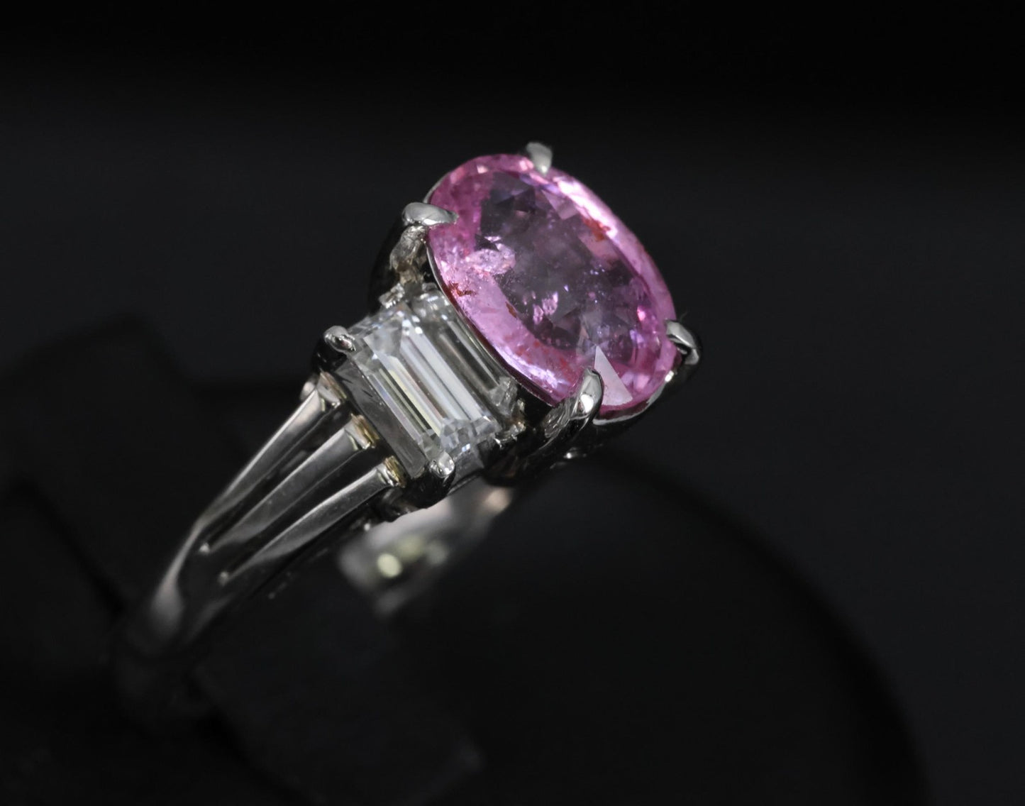 2.10ct Oval Sapphire Diamond Ring — GIA Certified, Platinum