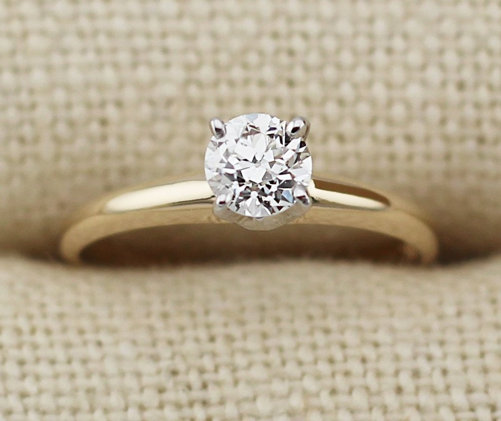 0.53ct Old European Cut Art Deco Diamond Ring — GIA Certified, Platinum