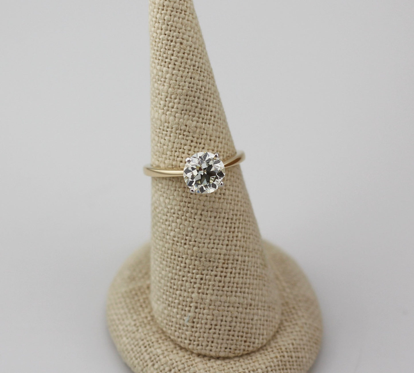 1.71ct Princess Diamond Milgrain Engagement Ring — GIA Certified, 14k White Gold