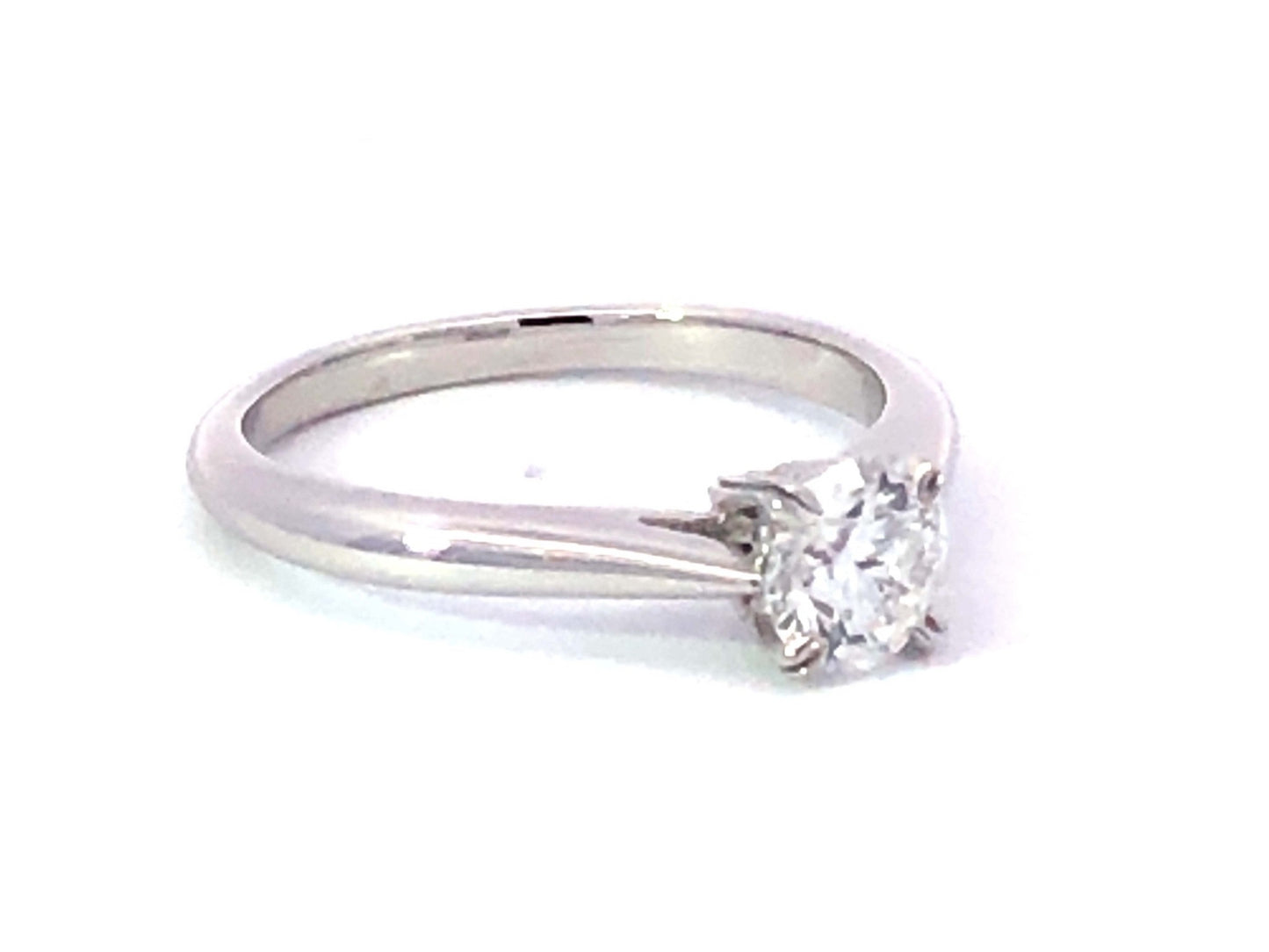 0.57ct Round Brilliant Diamond Solitaire Ring — GIA Certified, Platinum