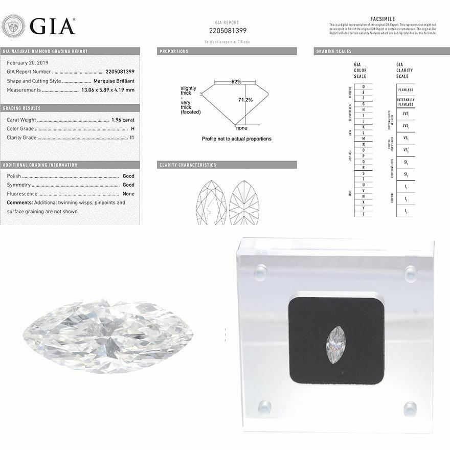 1.75ct Old Mine Cut Diamond Art Deco Ring — GIA Certified, Platinum