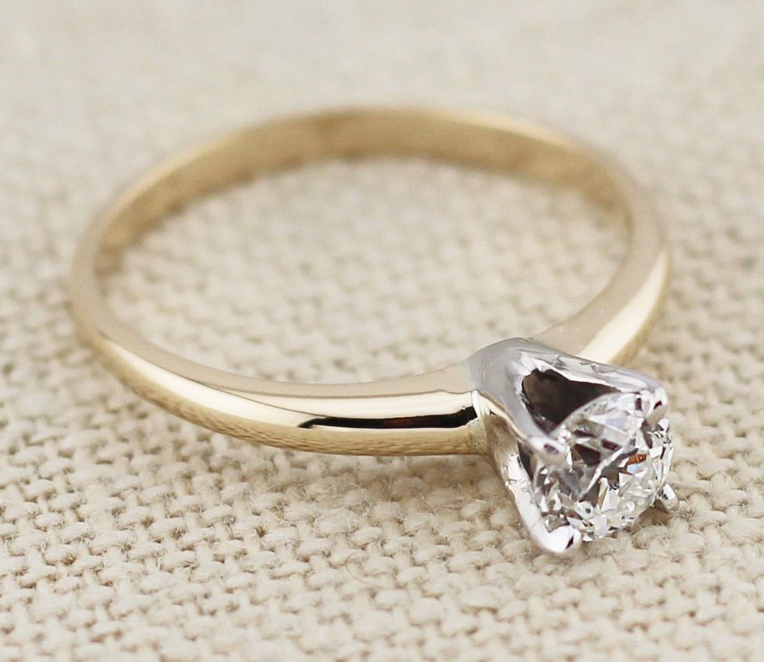 0.53ct Old European Cut Art Deco Diamond Ring — GIA Certified, Platinum