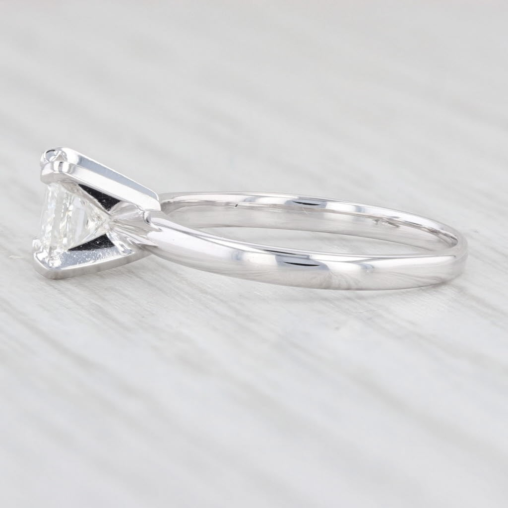 0.70ct Square Modified Brilliant Diamond Solitaire Ring — GIA Certified, 14k White Gold
