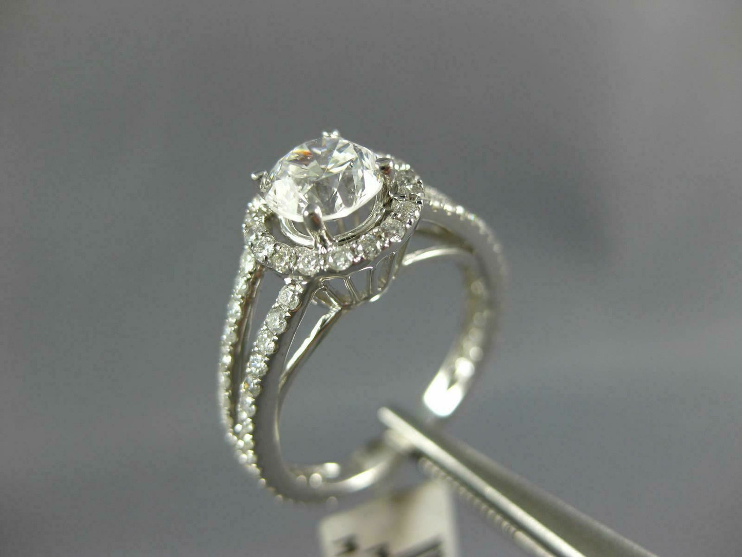 1.81ct Round Brilliant Halo Engagement Ring — GIA Certified, 14k White Gold
